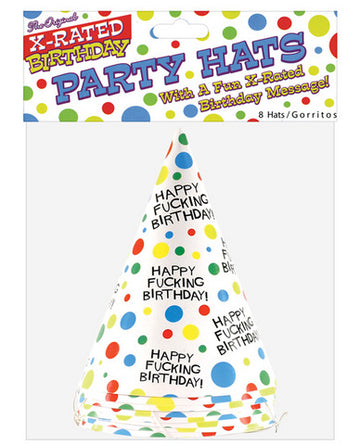 Happy fucking birthday hats - 8 per pack