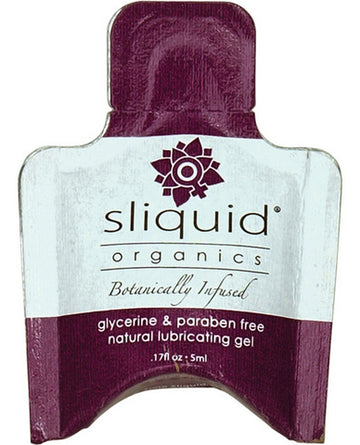 Sliquid organics natural lubricating gel - .17 oz pillow