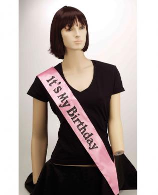 It's my birthday sash - pink