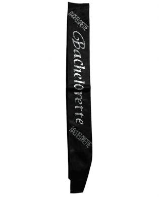 Bachelorette non flashing sash - black