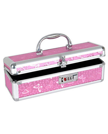 Lockable vibrator case - pink