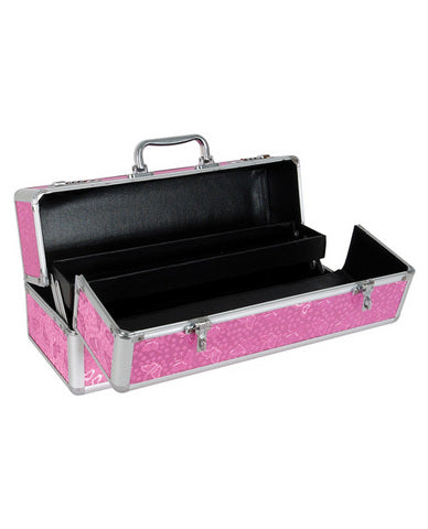 large lockable vibrator case - pink