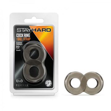 Stay Hard Cock Ring &amp; Ball Strap Black