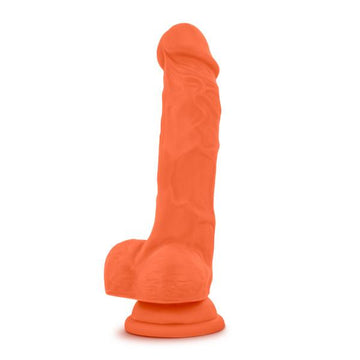 Neo Elite 7.5 inches Silicone Dual Density Cock with Balls Orange