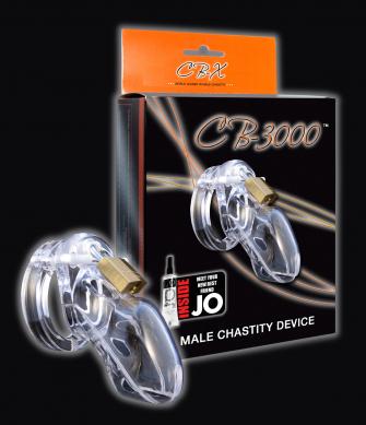 Cb-3000 Male Chastity Device 3 inch Clear Cock Cage