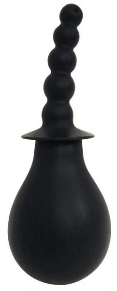 Rooster Tail Cleaner Rippled Black Anal Douche