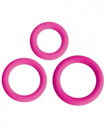 Gossip Love Ring Trio Magenta Pink