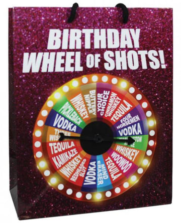 Birthday Wheel Of Shots Spinner Gift Bag