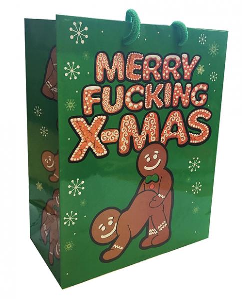 Merry F*cking X-Mas Gingerbread Gift Bag