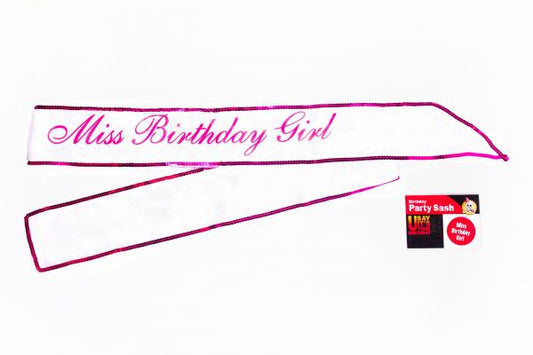 Miss birthday girl sash