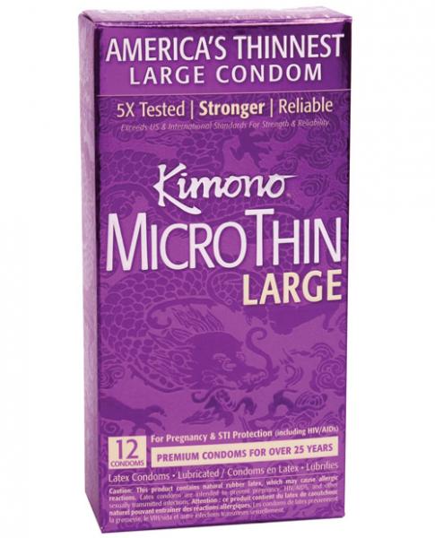 Kimono Micro Thin Large Condom - Box of 12