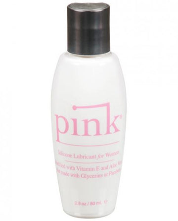 Pink Silicone Lube Flip Top Bottle 2.8 fluid ounces