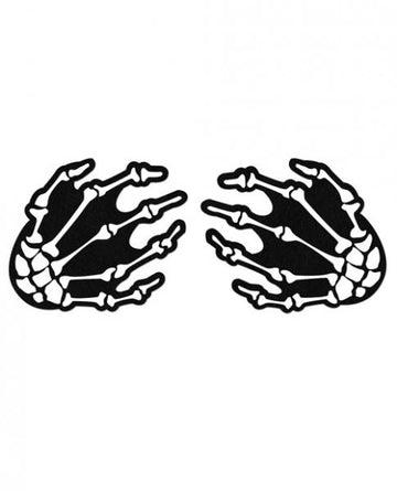 Pastease Skeleton Hands White Pasties