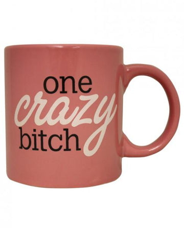 Attitude Mug One Crazy Bitch Pink Cup