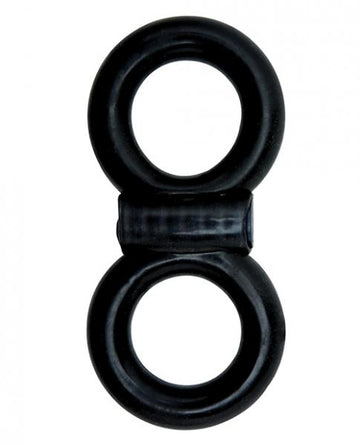 Adam Male Cock and Ball Infinity Vibrating Cock Ring Black