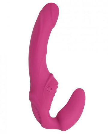 Eve's Vibrating Strapless Strap On Pink