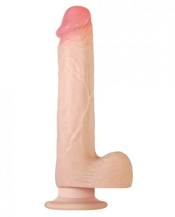 Adam's Rechargeable Thrusting Dildo with Remote Beige