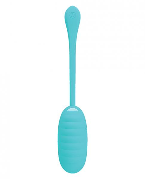 Pretty Love Kirk Liquid Silicone Remote Egg Vibrator Blue