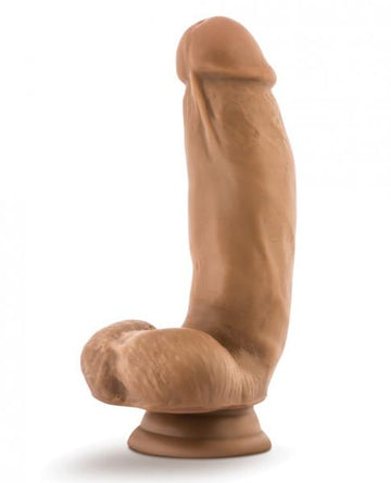 Silicone Willy's 7 inches Dildo with Balls Mocha Tan