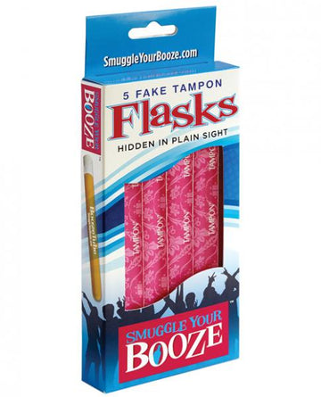 Smuggle Your Booze Tampon Box 5 Tubes & 5 Wrappers