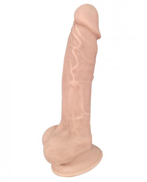 Fleshstixxx Silicone 7 inches Dildo with Balls Beige