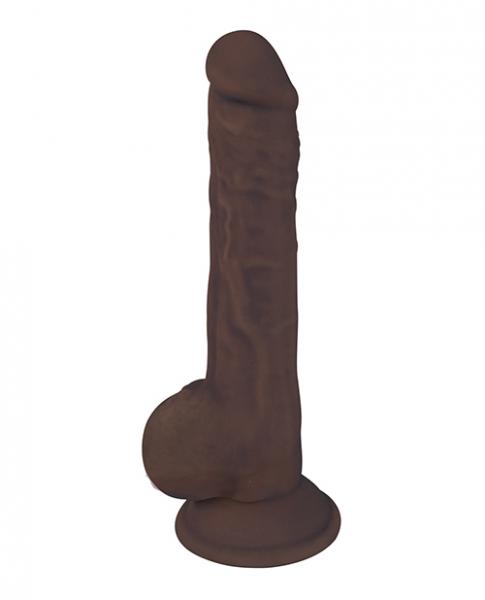 Fleshstixxx 9 inches Silicone Dong with Balls Brown