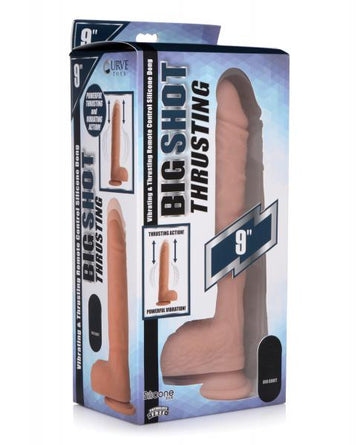 Curve Novelties Big Shot 9" Thrusting Dildo W/remote Control - Flesh