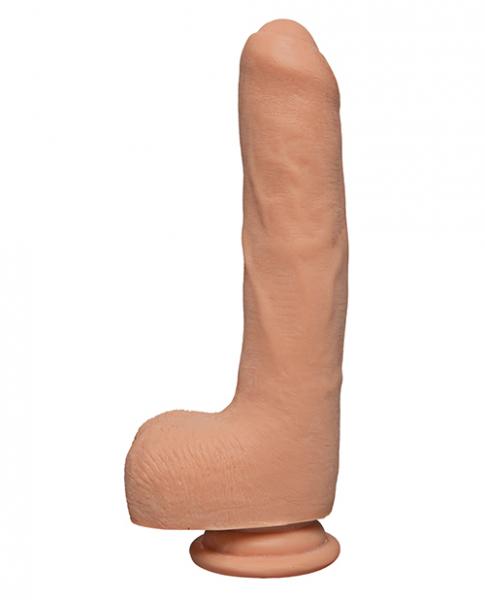 The D 9 inches Uncut D With Balls Ultraskyn Beige Dildo