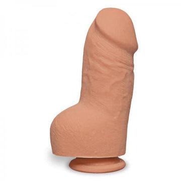 The D Fat D 8 inches Dildo with Balls Vanilla Beige