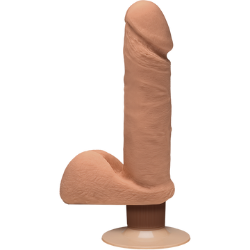 The D Perfect D Vibrating 7 inches Ultraskyn Caramel Tan