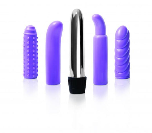 Evolved Multi Sleeve Vibrator Kit Purple