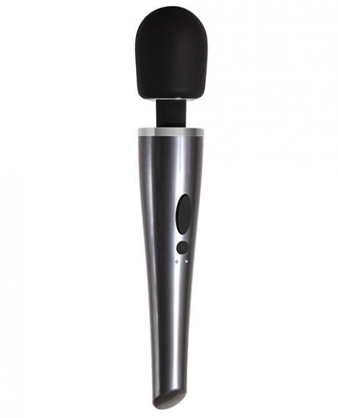 Mighty Metallic Wand Body Massager Gray Black