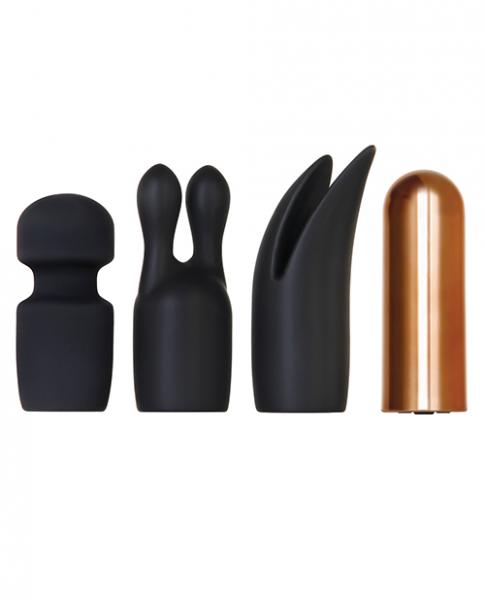 Glam Squad 3 Sleeves One Bullet Vibrator Black Copper