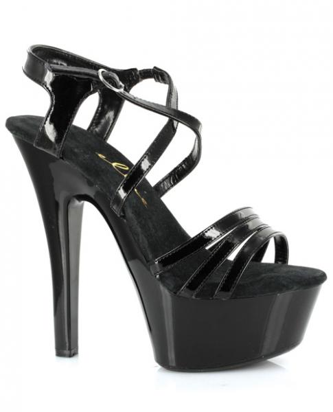 Ellie shoes dreamer 6in stiletto w/2in platform black nine