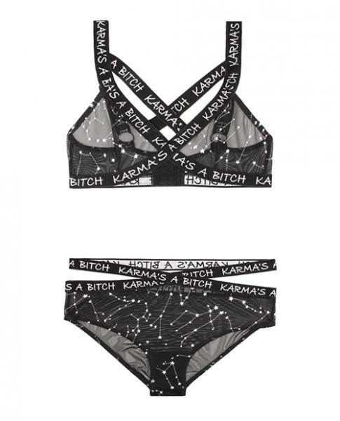 Vibes Karma's A Bitch Bralette & Cutout Panty Black S/M