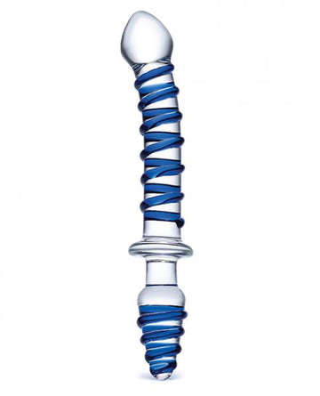 Glas 10 Inches Mr. Swirly Double Ended Glass Dildo & Butt Plug