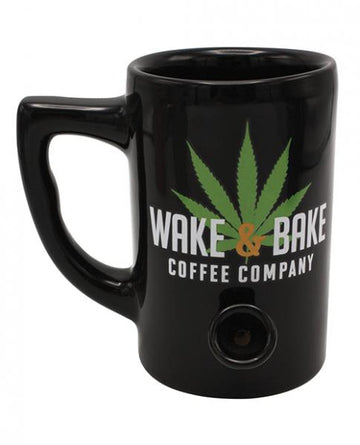 Wake & Bake Coffee Mug Hold 10 ounces Black