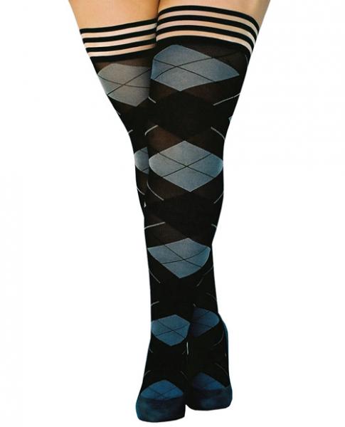 Kixies Kimmie Argyle Thigh High Tights Argyle D