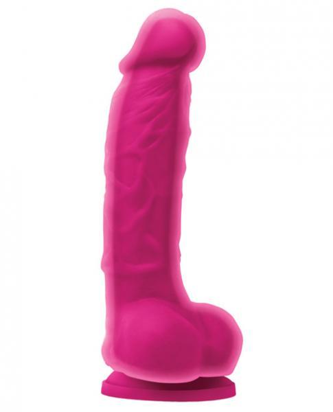 Colours Dual Density 5 inches Dong, Balls & Suction Cup Pink