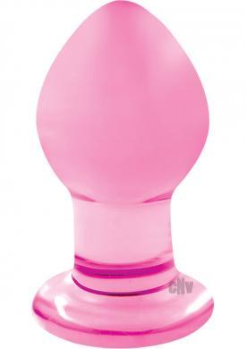 Crystal Premium Glass Plug Pink Small