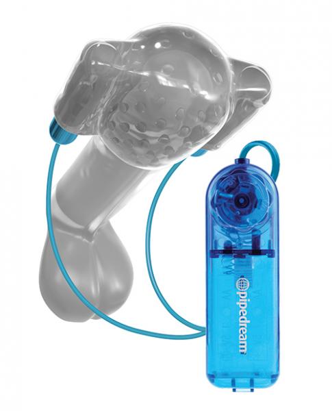 Classix Dual Vibrating Head Teaser Sleeve Blue Clear