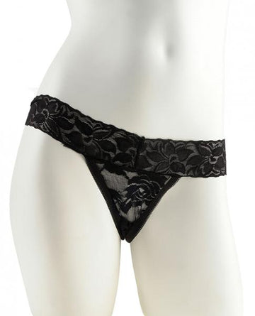 Fetish Fantasy Hanky Spank Me Plus Size Vibrating Panties Black