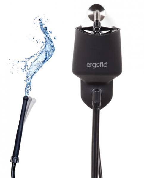 Ergoflo Shower Black Travel Douche