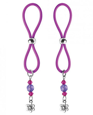 Bijoux De Nip Nipple Halos Flower Charm Purple