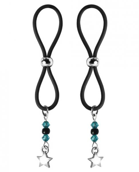 Bijoux De Nip Nipple Halos Star Charm Blue Black