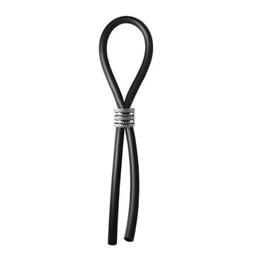 Bolo Lasso & Grooved Stainless Steel Slider Black