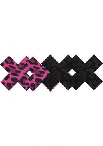 Wildcat Xs Pasties Pink & Black 2 Pack