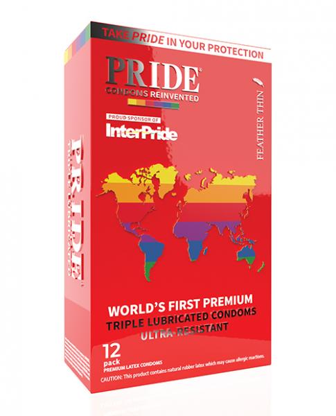 Pride Feather Thin Latex Condoms Pack Of 12