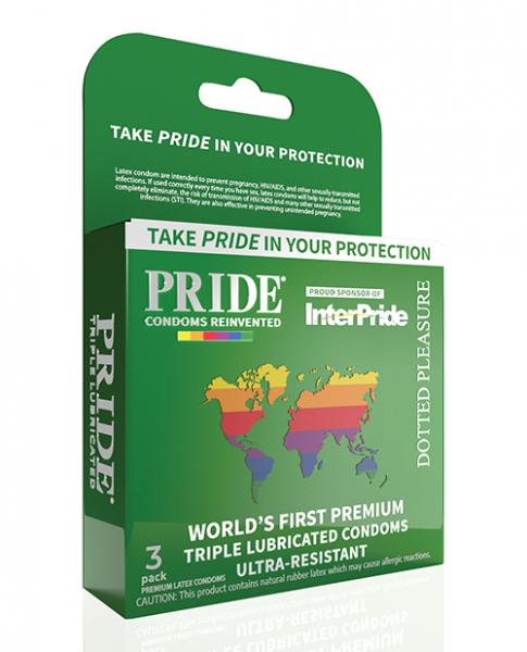 Pride Dotted Pleasure Latex Condoms Pack Of 3