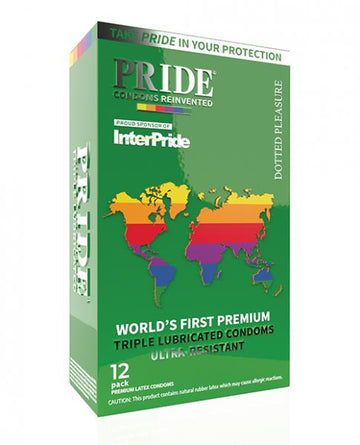 Pride Dotted Pleasure Latex Condoms Pack Of 12